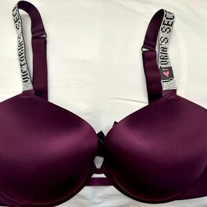 VS Maroon Bling Strap Bra